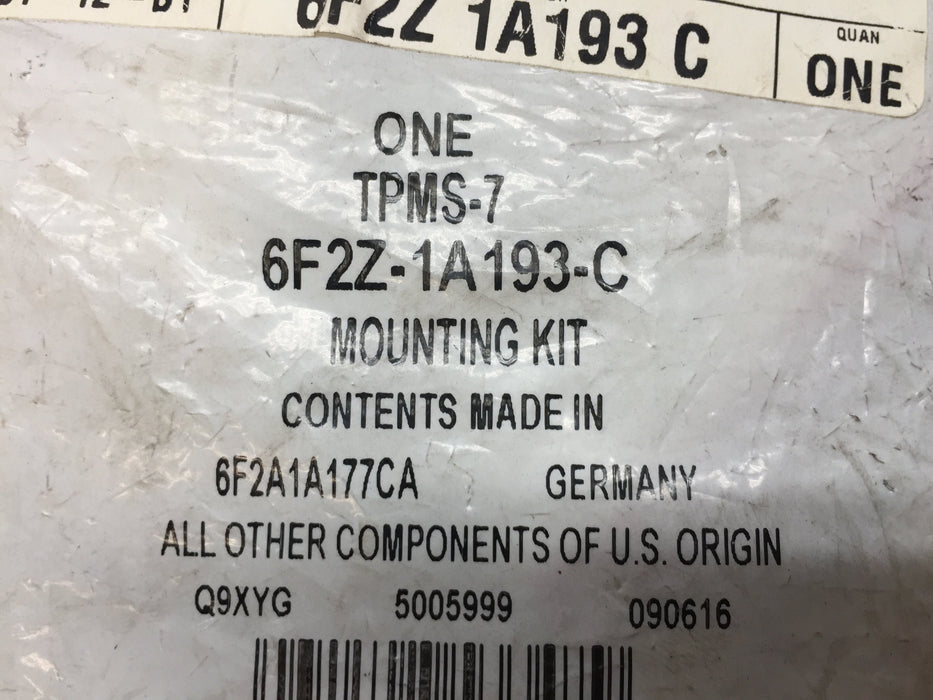 Ford Motorcraft TPMS-7 Mounting Kit 6F2Z1A193C NOS