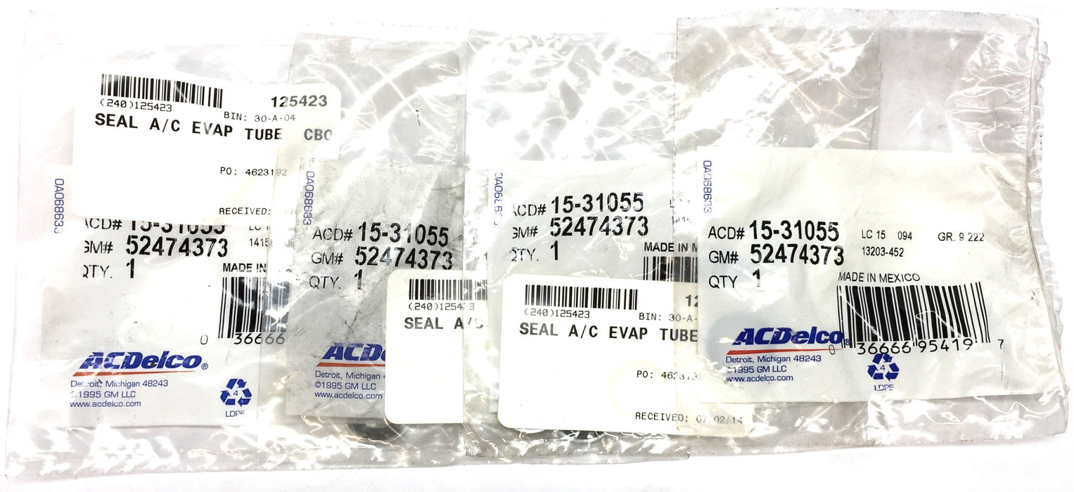 ACDelco\GM Evaporation Tube A/C Seal 15-31055 (52474373) [Lot of 4] NOS