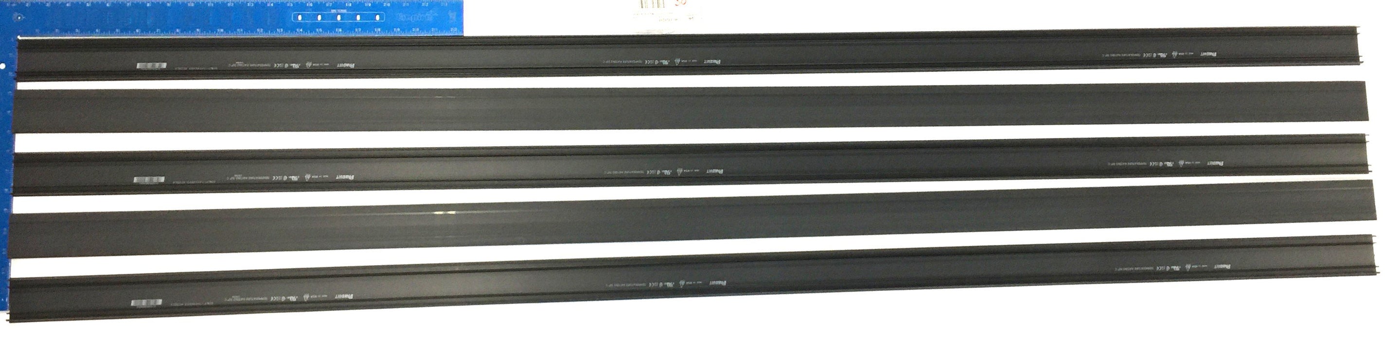 Panduit 2" x 6' Black Plastic Duct Cover [Lot of 5] PANDHC2BL6 NOS