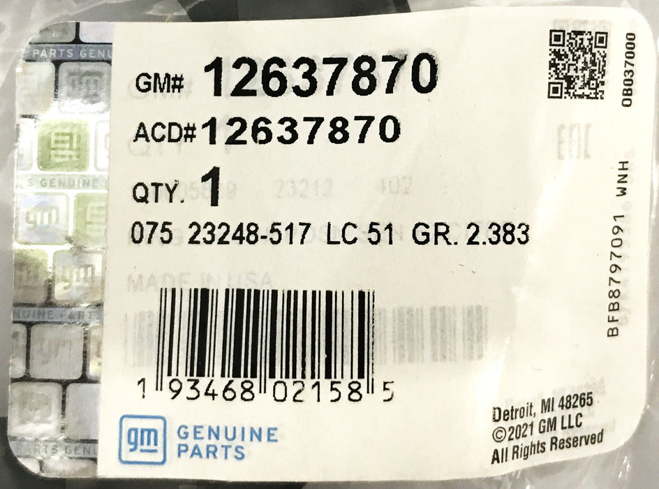 GM Crankshaft Position Sensor Exciter Ring 12637870 NOS