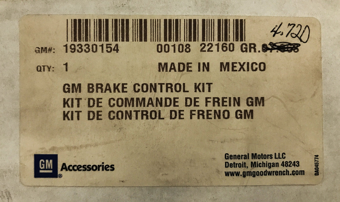 GM Brake Control Module Harness Kit 16330154 NOS