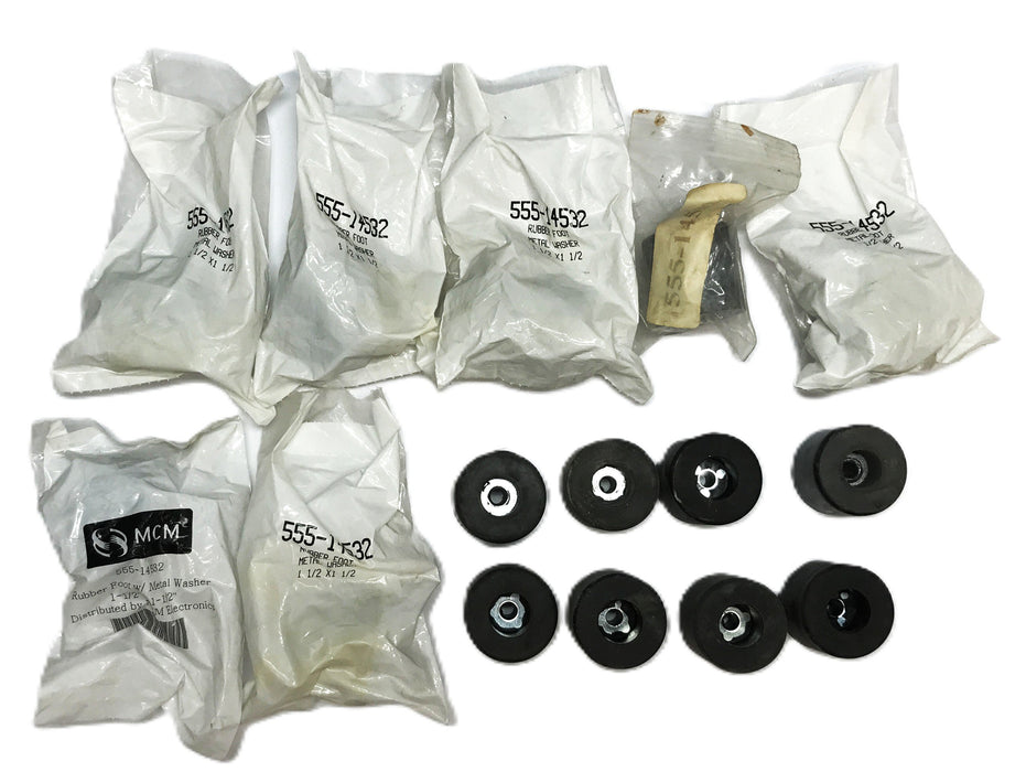 MCM 1-1/2 inch Rubber Foot with Metal Washer 555-14532 [Lot of 15] NOS