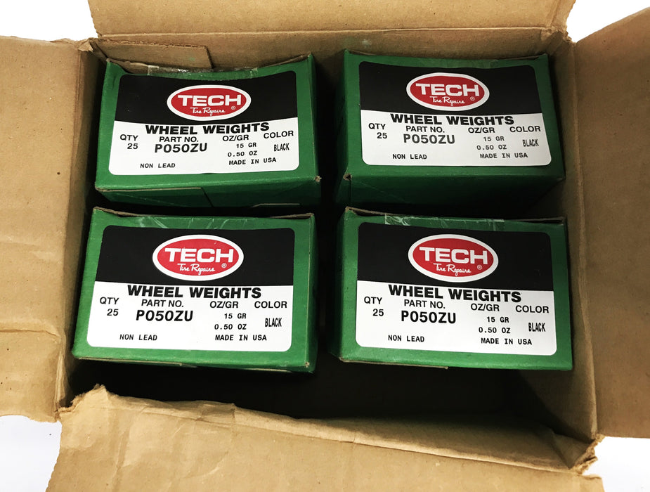 Tech Tire Repairs Non-lead Wheel Weights P050ZU [Lot of 100] NOS