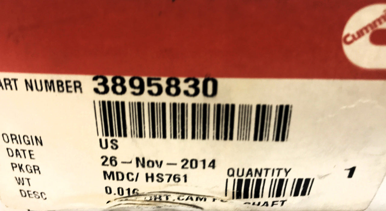 Cummins Cam Follower Shaft Support 3895830 NOS
