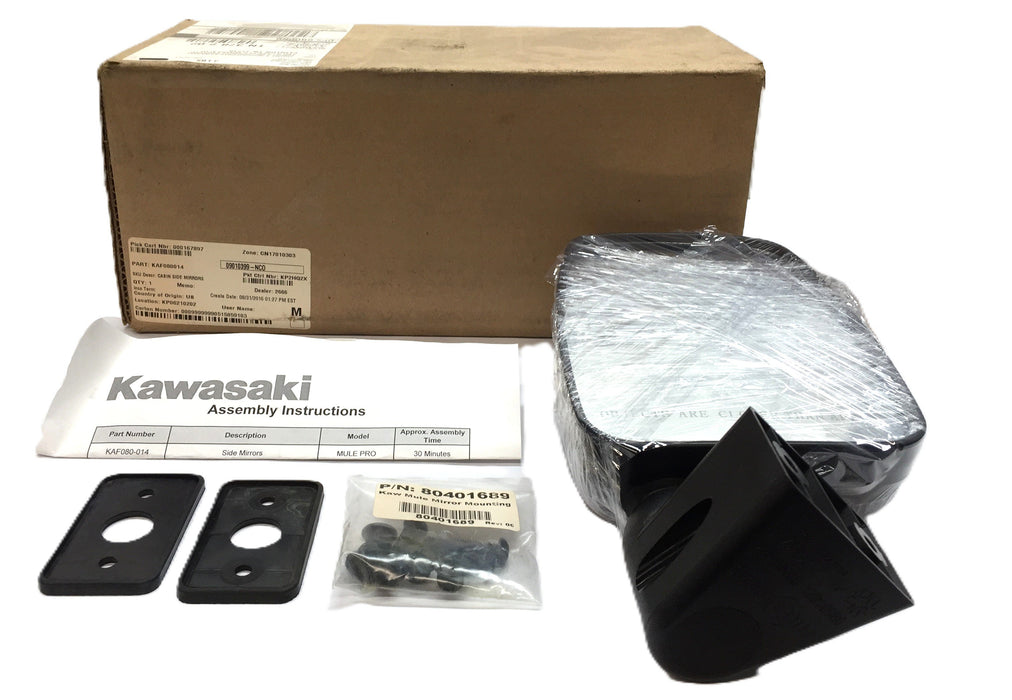 Kawasaki LH Side-View Mirror Only with Hardware KAF080014 NOS