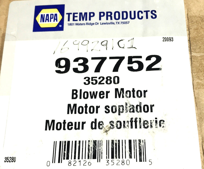 Napa/Unimotor Blower Motor 35280 (937752) NOS