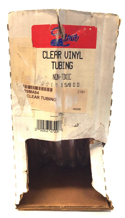Samar 80' Non-Toxic Clear PVC Tubing 1/2" I.D x 5/8" O.D 7006P NOS