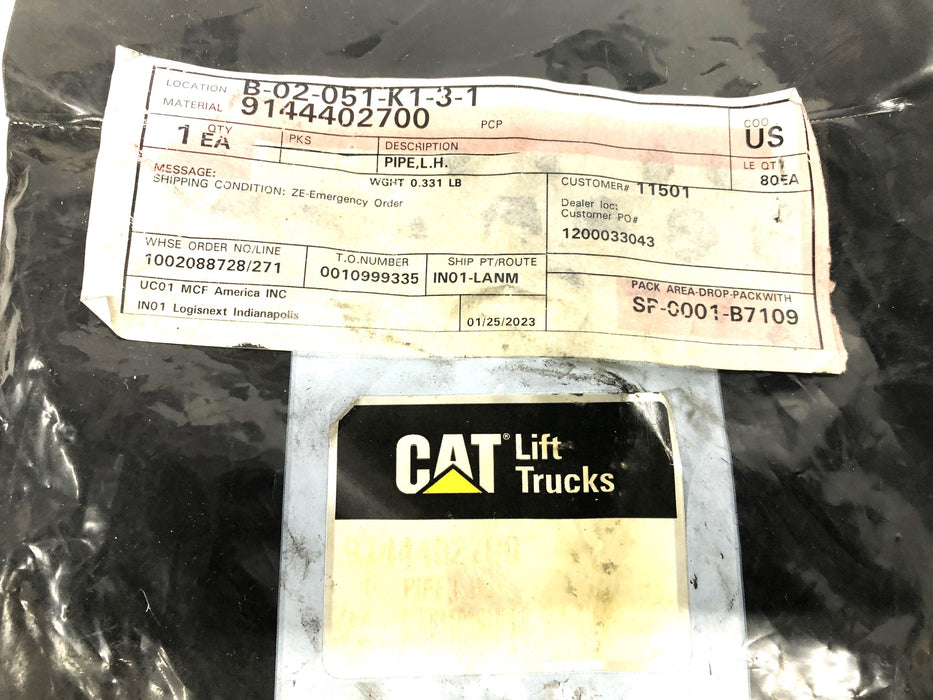 CAT Lift Trucks LH Pipe 9144402700 NOS