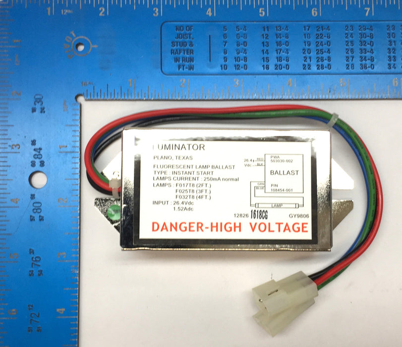 Luminator DC-Input Fluorescent Lamp Ballast 108454-001 NOS