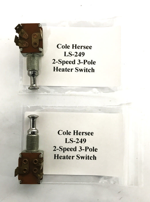 Cole Hersee 2-Speed 3-Pole Heater Switch LS-249 [Lot of 2] NOS