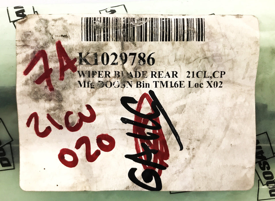Doosan Wiper Blade L1029786 NOS