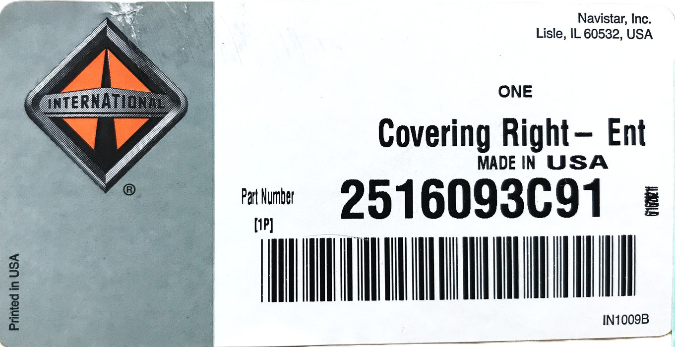 International Right Hand Radiator Channel 2516093C91 NOS