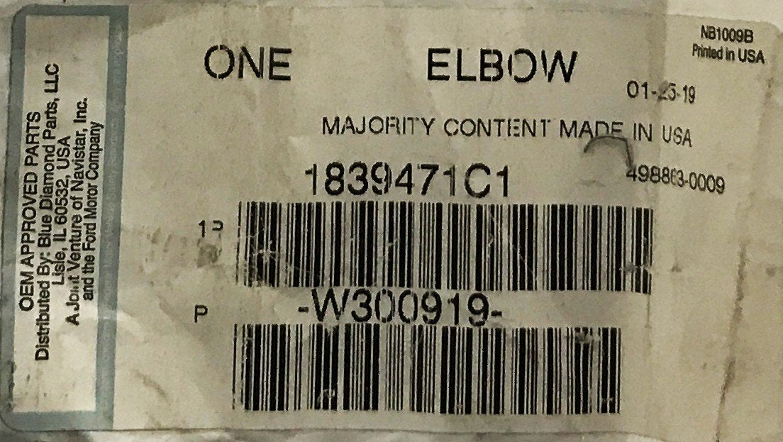 Ford Navistar 90-degree Elbow Fitting 1839471C1 [Lot of 3] NOS