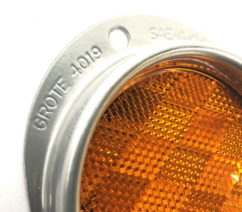 Grote Amber Reflector With Housing 4019 [Lot of 4] NOS