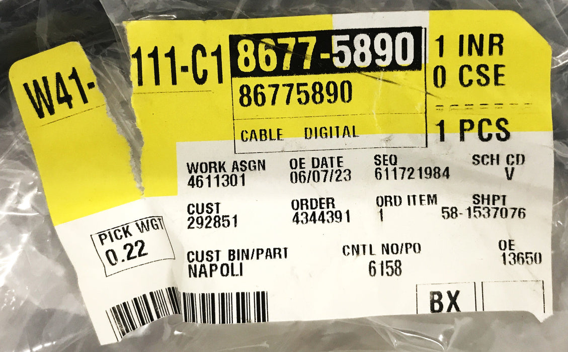 GM Navigation Antenna Cable 86775890 NOS