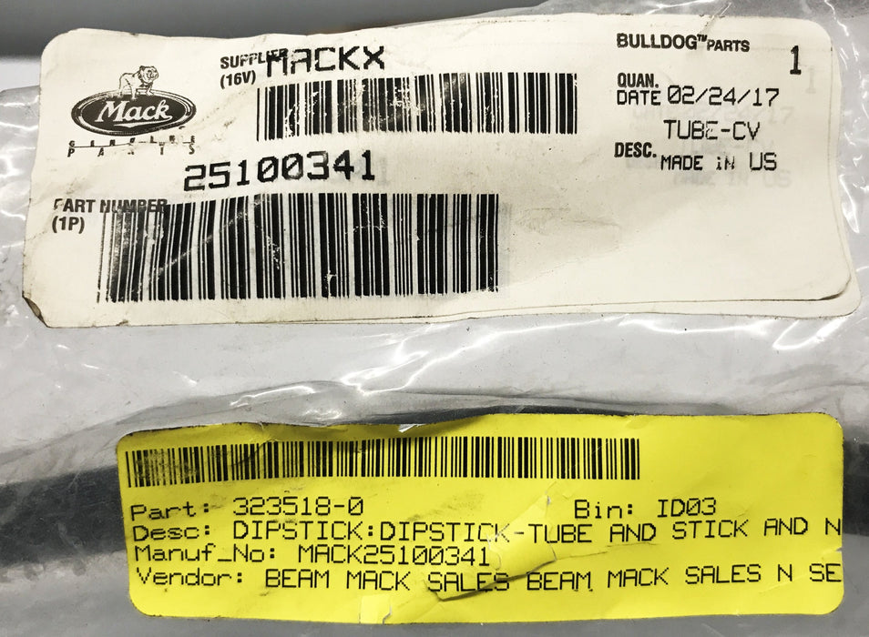 Mack Truck Fluid Transfer Tube 25100341 NOS