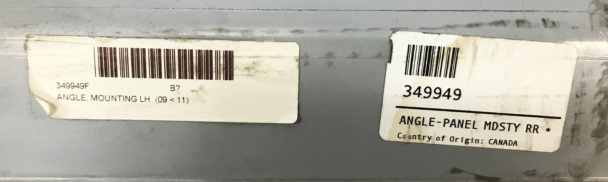 New Flyer LH Angled Mounting Panel (Grey) 349949 [Lot of 3] NOS