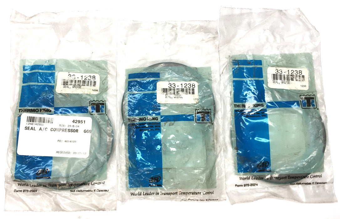 Thermo King A/C Compressor Seal 33-1238 [Lot of 3] NOS