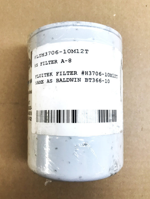 Fluitek Spin-On Hydraulic Filter H3706-10M12T NOS