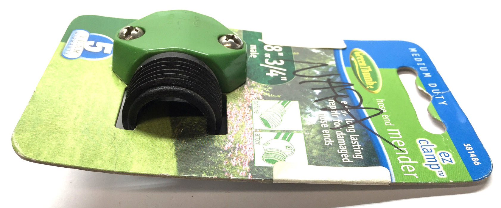 GreenThumb Medium-Duty 5/8" or 3/4" Male Poly Hose End Mender 581486 [Lot of 4] NOS