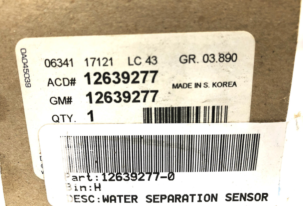 GM Water Separation Sensor 12639277 NOS