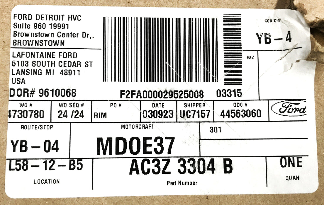 Motorcraft Steering Drag Link MDOE-37 NOS