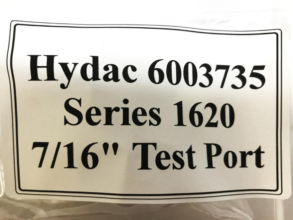Hydac 1620 Series 7/16-20 UNF Test Port 6003735 [Lot of 2] NOS