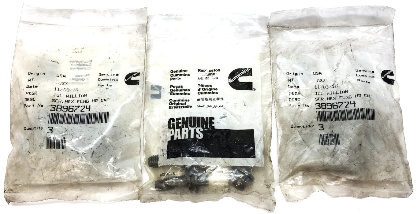 Cummins M10 x 1.5 Oil Pan Screw 3896724 [Lot of 9] NOS