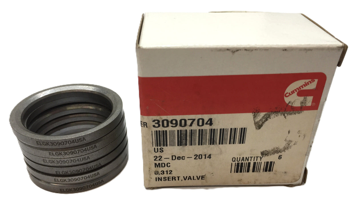 Cummins Valve Insert Pack 3090704 (6pcs) NOS