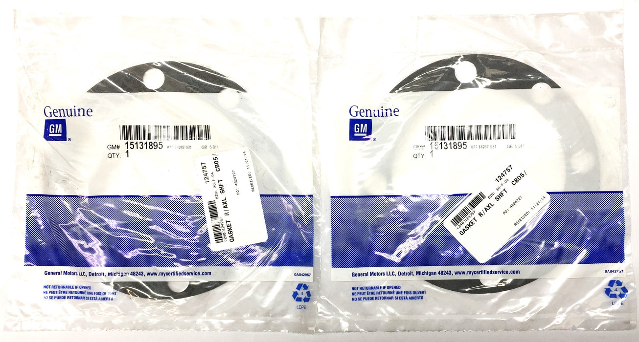 General Motors\GM Rear Axle Gasket 15131895 [Lot of 2] NOS