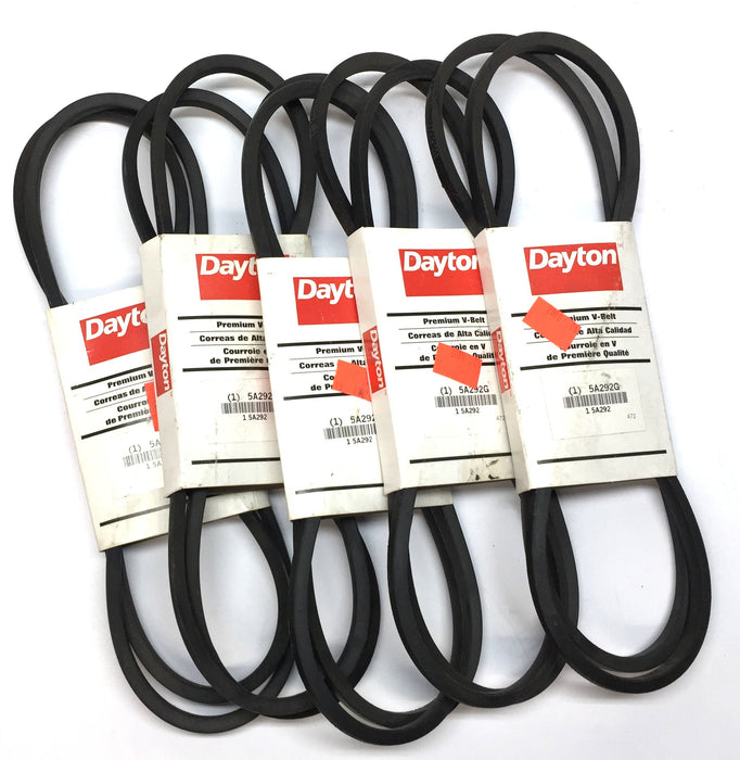 Dayton Premium V-Belt 5A292G [Lot of 5] NOS