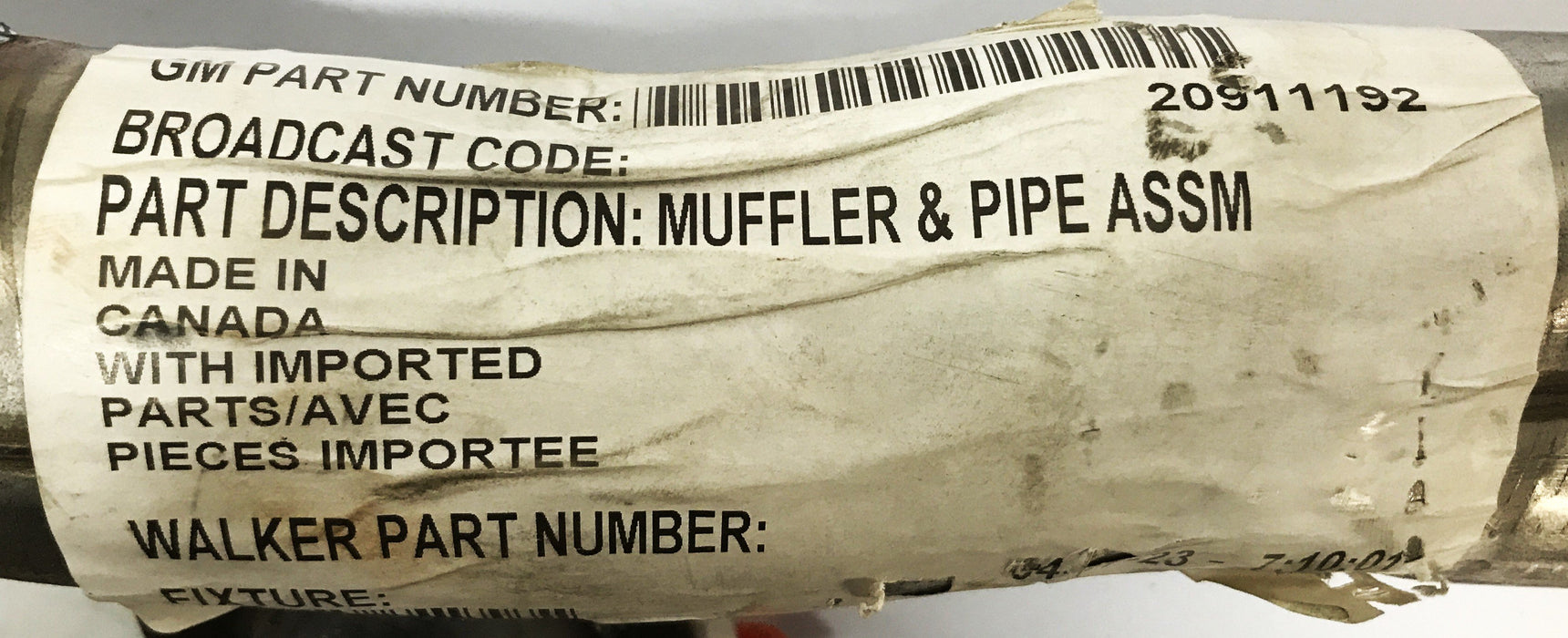 GM Muffler and Flexible Pipe 20911192 NOS
