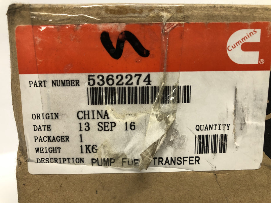 Cummins 24V Pump Fuel Transfer 5362274 NOS