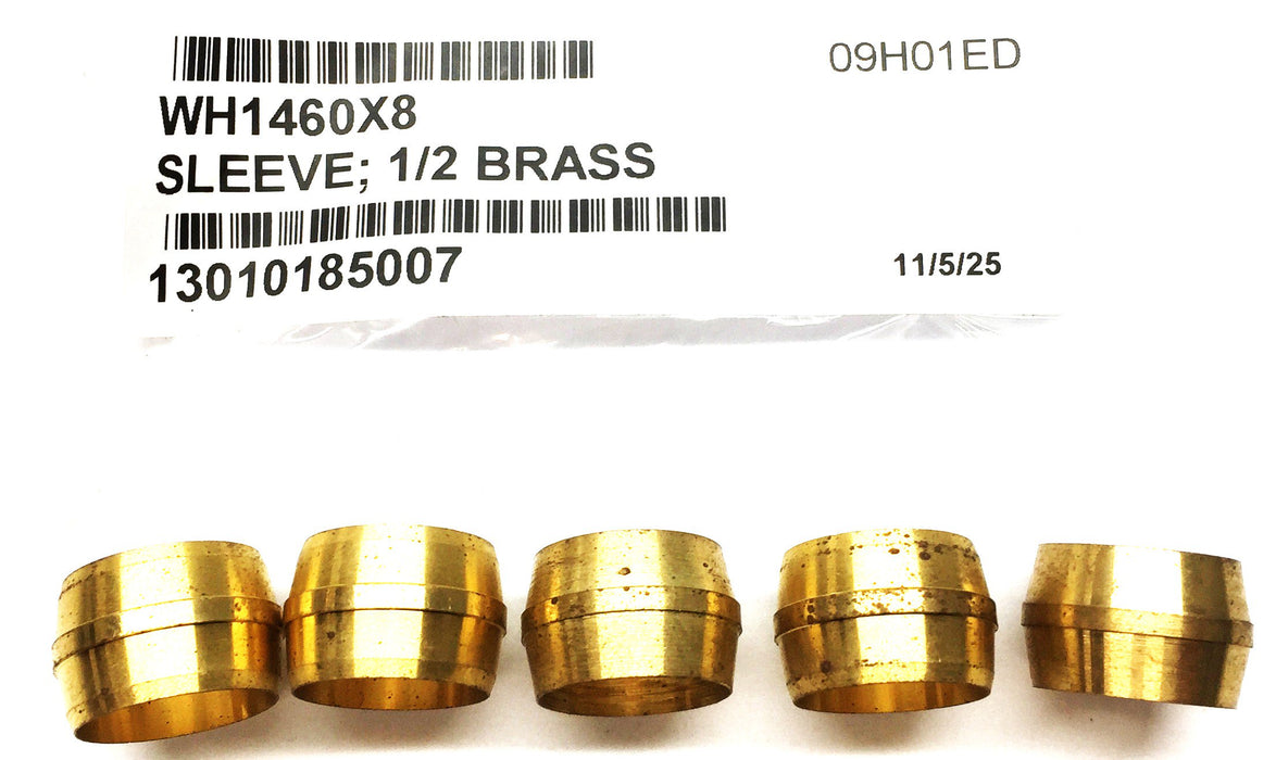 Unbranded 1/2" Brass Sleeve 1460X8 [Lot of 5] NOS