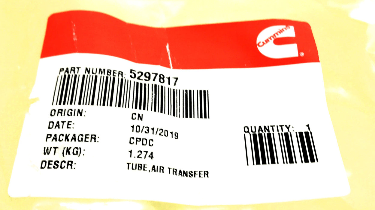 Cummins Air Transfer Tube 5297817 NOS