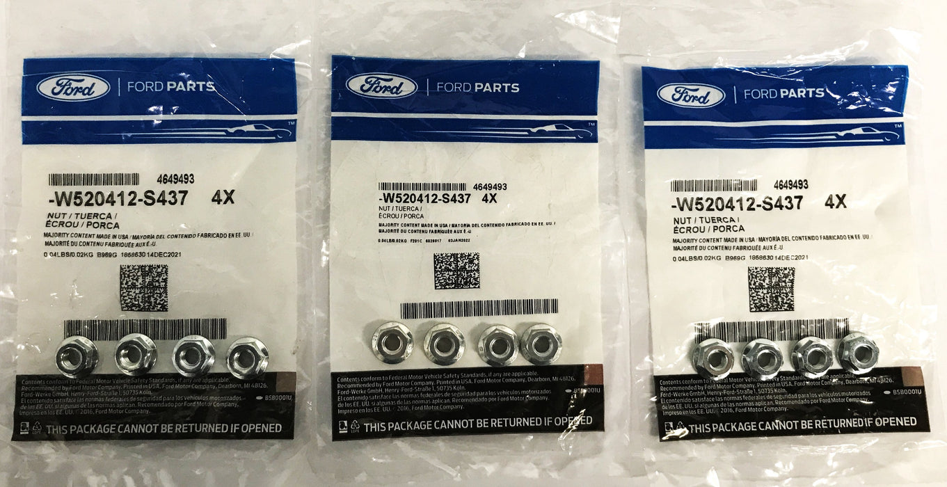 Ford Blower Motor Housing Nut W520412-S437 [Lot of 12] NOS