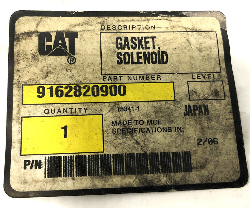 CAT/Caterpillar Solenoid Gasket 9162820900 NOS