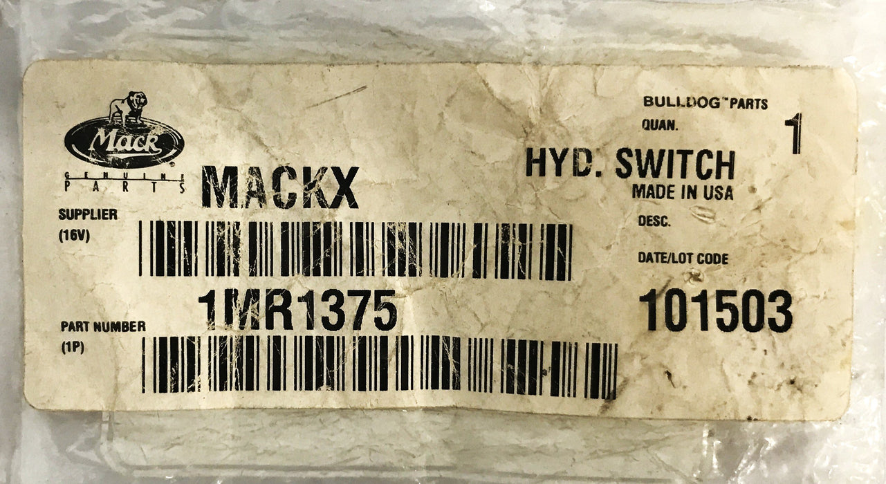 Mack Reverse Switch 1MR1375 NOS
