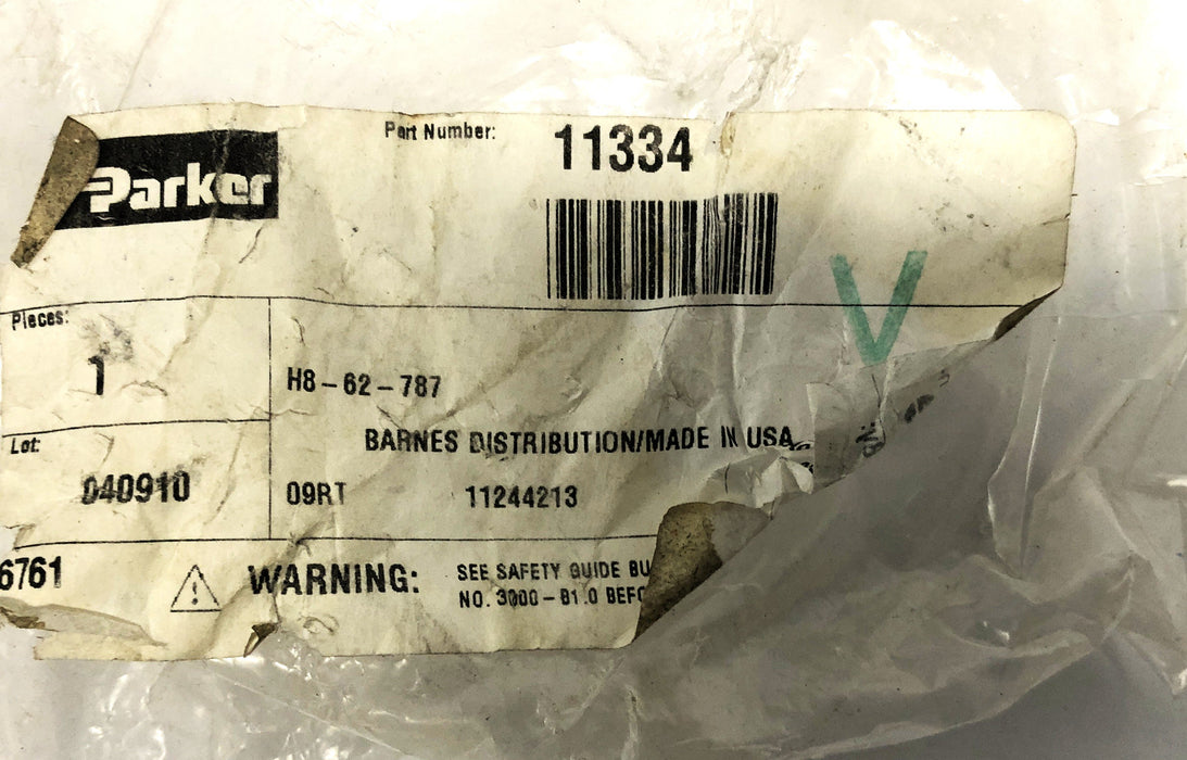 Parker H8-62 787 Quick Connect Coupler 11334 NOS