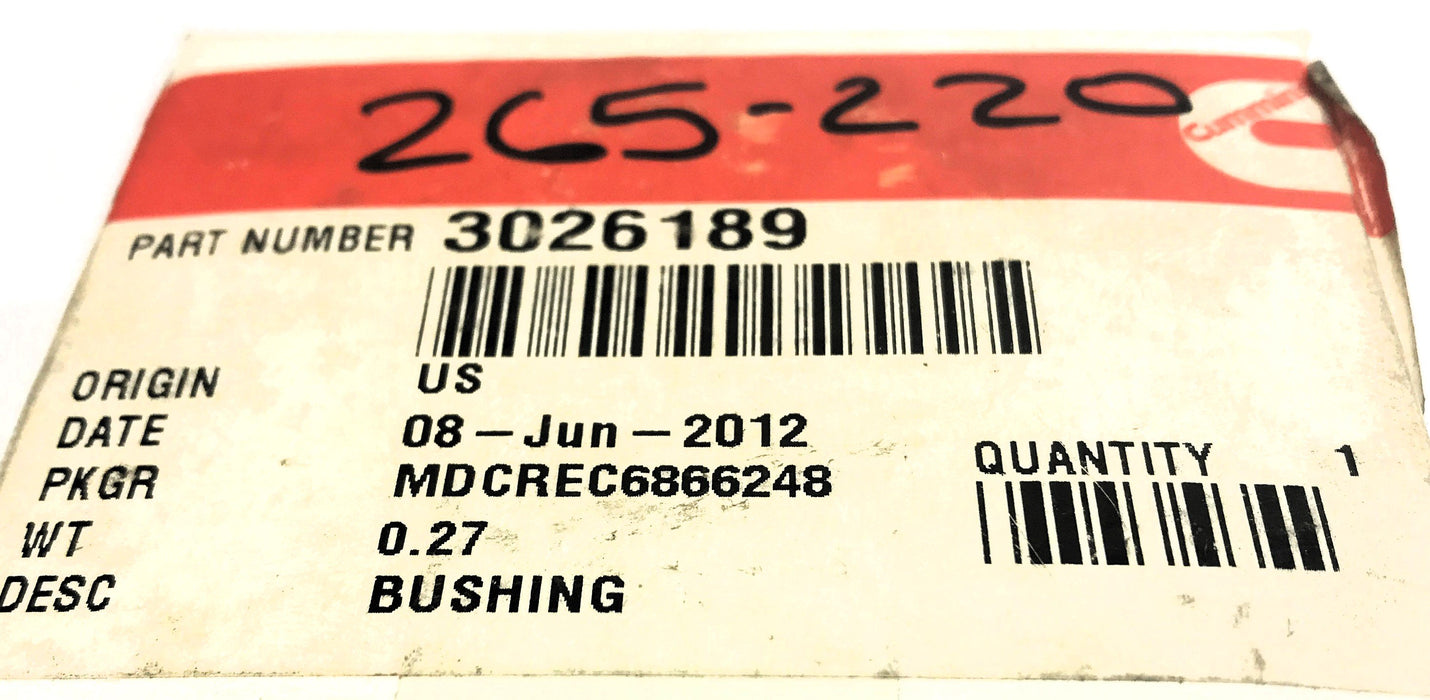 Cummins Bushing 3026189 NOS