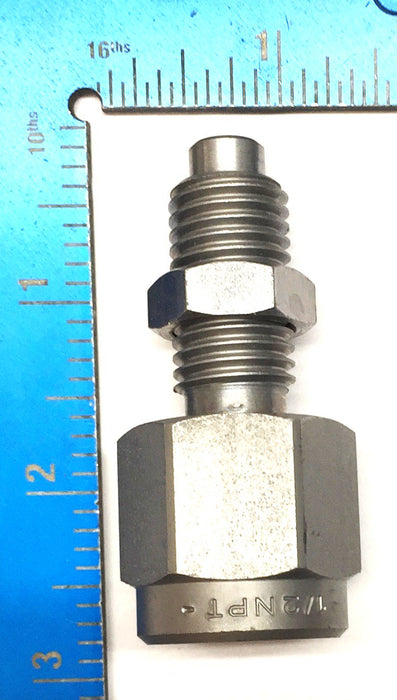 Stauff 1/2" Female End Hose Gauge Adapter SMA-20-1/2NPT-W3 NOS