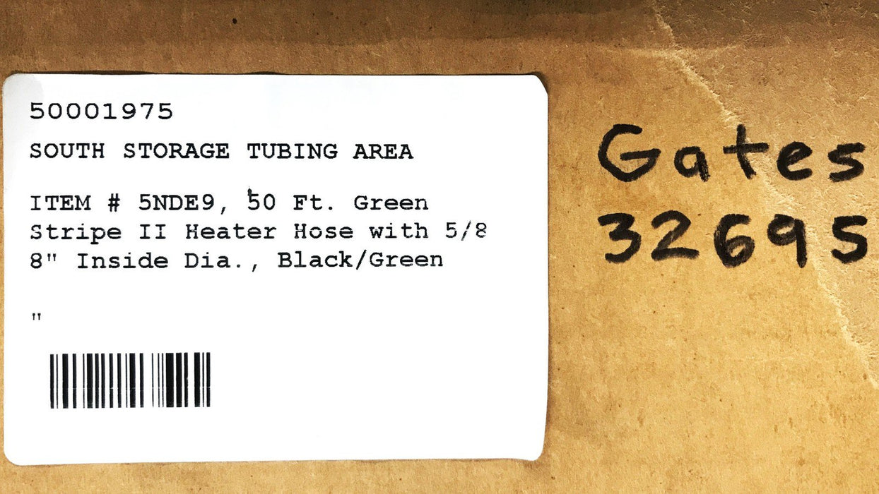 Gates Green Stripe 5/8" Heating Hose, 50 Foot Roll, 3269S NOS