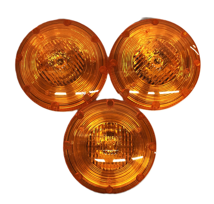 Weldon 7IN Amber Warning Light Lens and Reflector WTE-OC12-1184-00 [Lot of 3]NOS