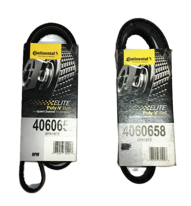 Continental Elite Serpentine V-Belt 4060658 [Lot of 2] NOS