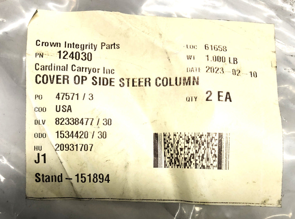 Crown OP Side Steering Column Cover 12430 NOS