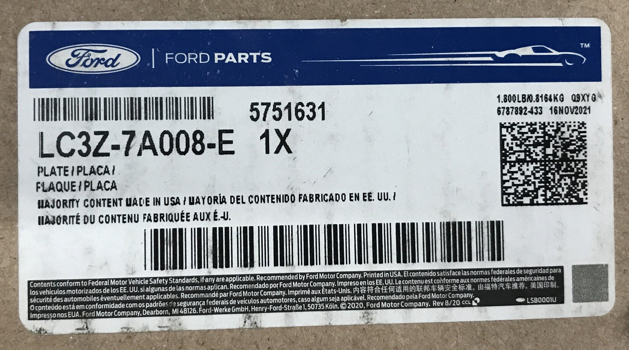 Ford Transmission Valve Body Separator LC3Z-7A008-E NOS