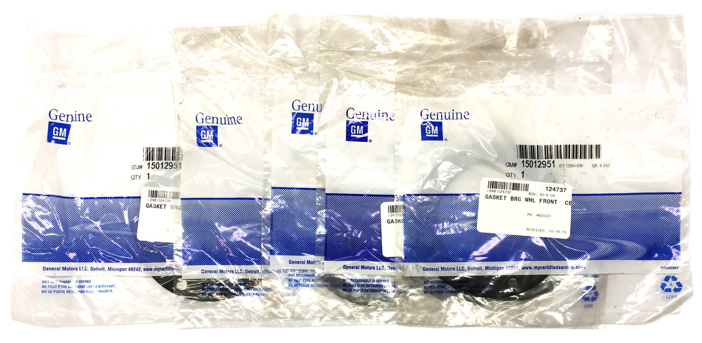 General Motors\GM Front Wheel Gasket 15012951 [Lot of 5] NOS