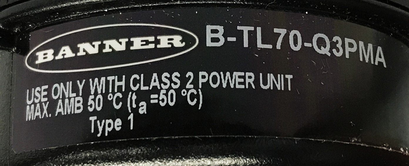 Banner Base Light Module Unit B-TL70-Q3PMA NOS