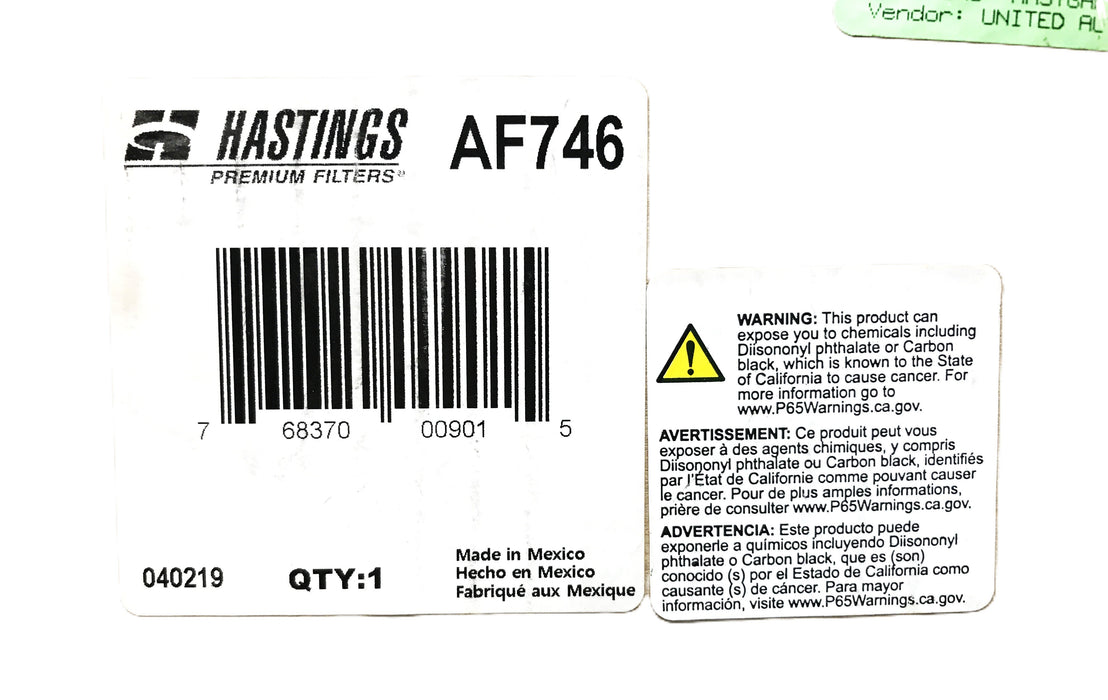 Hastings Air Filter AF746 NOS