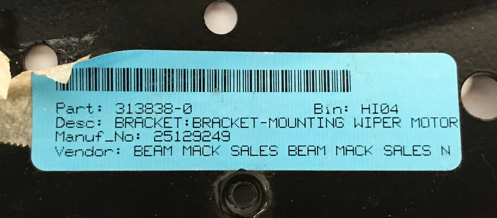 Mack Wiper Motor Support Bracket 25129249 NOS